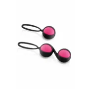 Kit de Treino Weighted Kegel Yoba Silicone Preto Cor de Rosa 2 Peças Bolas chinesas - nacloset