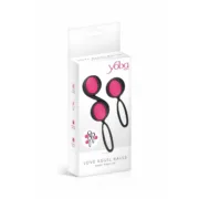 Kit de Treino Weighted Kegel Yoba Silicone Preto Cor de Rosa 2 Peças Bolas chinesas - nacloset 2