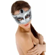 Venda Maskarade Prateado Bondage - nacloset 2