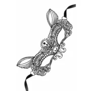 Máscara Maskarade PLEINE LUNE Preto Bondage - nacloset 2
