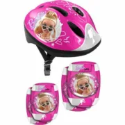 Kit Capacete e Joelheiras Barbie Acessórios de ciclismo - nacloset