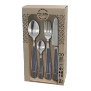 Faqueiro Pradel essentiel Colorfull Cinzento Metal 20 Peças Cozinha | Gourmet - nacloset 2