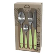 Faqueiro Pradel essentiel Colorfull Verde Metal 20 Peças Cozinha | Gourmet - nacloset 2