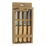 Conjunto de Facas para Carne Pradel essentiel Madeira Duas cores Metal 21 cm (4 Unidades) Conjuntos de Facas - nacloset 2