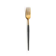 Conjunto de Garfos Amefa Soprano Preto Dourado Metal Aço inoxidável 12 Unidades Cozinha | Gourmet - nacloset