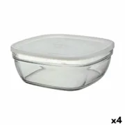 Lancheira Quadrada com Tampa Duralex FreshBox 3 L 23 x 23 x 9 cm (4 Unidades) A Preço de Revenda - nacloset