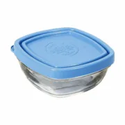 Lancheira Quadrada com Tampa Duralex FreshBox Azul 150 ml 9 x 9 x 4 cm (12 Unidades) A Preço de Revenda - nacloset 2