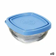 Lancheira Quadrada com Tampa Duralex FreshBox Azul 150 ml 9 x 9 x 4 cm (12 Unidades) A Preço de Revenda - nacloset