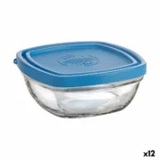 Lancheira Quadrada com Tampa Duralex FreshBox Azul 300 ml 11 x 11 x 5 cm (12 Unidades) A Preço de Revenda - nacloset