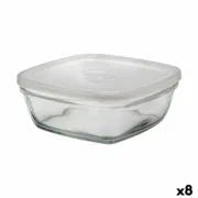 Lancheira Quadrada com Tampa Duralex FreshBox 1,15 L 17 x 17 x 7 cm (8 Unidades) A Preço de Revenda - nacloset