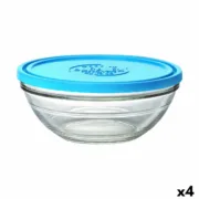 Lancheira Redonda com Tampa Duralex FreshBox Azul 2,4 L (4 Unidades) A Preço de Revenda - nacloset