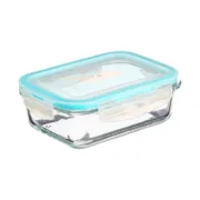 Conjunto de 3 Lancheiras 5five Simply Smart Azul Transparente Cristal 300 ml 690 ml 1000 L 800 g Cozinha | Gourmet - nacloset