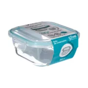 Lancheira 5five Simply Smart Azul Transparente Cristal 800 ml 16 x 16 x 7,5 cm Cozinha | Gourmet - nacloset 2