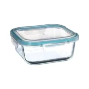 Lancheira 5five Simply Smart Azul Transparente Cristal 1,18 L 18,20 x 18,20 x 7,4 cm Cozinha | Gourmet - nacloset