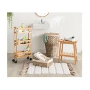 Tapete de banho 5five Simply Smart Pom pom Castanho Algodão 50 x 75 cm Banho - nacloset 2