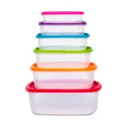 Conjunto de 6 Lancheiras 5five Simply Smart Polipropileno 300 ml 225 ml 175 ml 12,5 ml 0,3 g 245 ml Multicolor Retangular Cozinha | Gourmet - nacloset 2