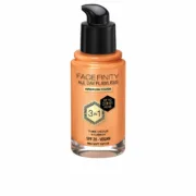 Base de Maquilhagem Cremosa Max Factor Face Finity All Day Flawless 3 em 1 Spf 20 Nº N84 Soft toffee 30 ml Cosmética - nacloset