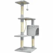 Arranhador para Gatos Paloma tree Cinzento Felpa Madeira Sisal (1 Unidade) Animais de Estimação - nacloset 2