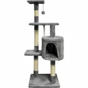 Arranhador para Gatos Paloma Dark Cinzento Poliéster Felpa Madeira (1 Unidade) Animais de Estimação - nacloset
