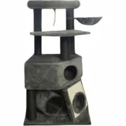 Arranhador para Gatos Guily Dark Cinzento Poliéster Juta Felpa Madeira Metal Papel Aço Madeira MDF Sisal (1 Unidade) Animais de Estimação - nacloset 2