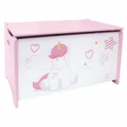 Baú Fun House Unicorn Cor de Rosa Branco Madeira Casa | Jardim - nacloset 2