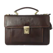 Bolsa Mulher Maison Heritage EDMOND-MARRON-FONCE Castanho (26 x 18 x 8 cm) Acessórios de Moda - nacloset