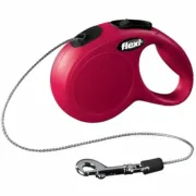 Trela para Cães Flexi New Classic 3 m Vermelho Tamanho XS Animais de Estimação - nacloset