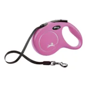 Trela para Cães Flexi NEW CLASSIC 5m Cor de Rosa Tamanho S Animais de Estimação - nacloset