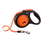 Trela para Cães Flexi NEW NEON 5 m Laranja Tamanho M Animais de Estimação - nacloset