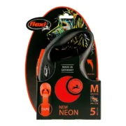 Trela para Cães Flexi NEW NEON 5 m Laranja Tamanho M Animais de Estimação - nacloset 2