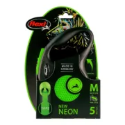 Trela para Cães Flexi NEW NEON 5 m Tamanho S Verde Animais de Estimação - nacloset 2