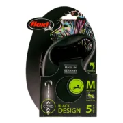Trela para Cães Flexi BLACK DESIGN Prateado XS Animais de Estimação - nacloset 2