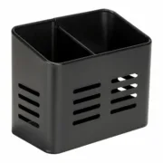 Cesto para talheres Wenko Susie 55098100 Preto mate Metal Casa | Jardim - nacloset