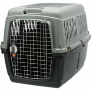 Caixa de Transporte Preto/Cinzento 60 x 61 x 81 cm Plástico Animais de Estimação - nacloset