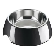Comedouro para Cão Hunter Melamina Aço inoxidável Preto 350 ml (18,5 x 18,5 x 9,5 cm) Animais de Estimação - nacloset