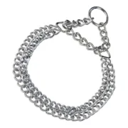 Coleira para Cães Hs Sprenger Prateado 2 mm Duplo Elos (50 cm) Animais de Estimação - nacloset