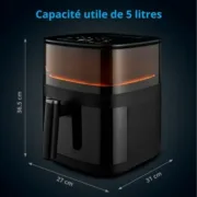 Fritadeira de Ar Medion Preto 1500 W 5 L Cozinha | Gourmet - nacloset 2