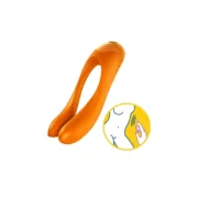 Massageador para Casais Satisfyer Candy Cane Laranja Sexshop - nacloset 2
