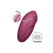 Massajador Satisfyer Tap & Climax Vermelho Massagem Erótica - nacloset 2