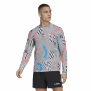 Camisola de Manga Comprida Homem Adidas Terrex Primeblue Trail Branco Desporto | Lazer - nacloset 2