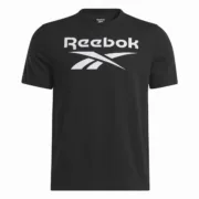 Camisola de Manga Curta Homem Reebok Identity Big Stacked Logo Preto S Moda | Acessórios - nacloset