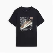 Camisola de Manga Curta Infantil Puma Puma Graphics IV Azul Marinho Moda | Acessórios - nacloset