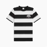 Camisola de Manga Curta Homem Puma Class Striped T Preto Moda | Acessórios - nacloset