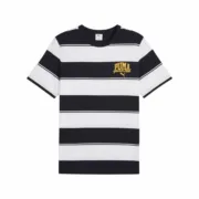 Camisola de Manga Curta Homem Puma Class Striped T Azul Marinho Moda | Acessórios - nacloset