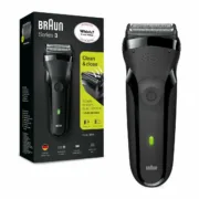 Máquina de Barbear Elétrica Recarregável Braun 3-300S Carregamento rápido Cabelo - nacloset 2