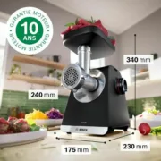 Picadora BOSCH Serie 6 MFWS660B Preto Metal Aço inoxidável Plástico 500 W Cozinha | Gourmet - nacloset 2