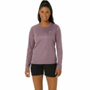 Camisa de Manga Comprida Mulher Asics Core Ls Top Cor de Rosa Ameixa Moda | Acessórios - nacloset