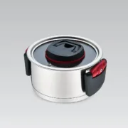 Caçarola com Tampa Feel Maestro MR-3530-22 Preto Vermelho Aço Aço inoxidável Plástico Ø 22 cm 4,2 L Cozinha | Gourmet - nacloset 2