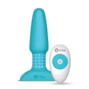 Plug Vibratório com Comando Anilíngua Verde-Azulado 2 B-Vibe RIMMING PLUG 2 Azul Sexshop - nacloset