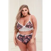Conjunto de Lingerie com Renda Baci Lingerie Floral & Lace XL Cuequinhas e tangas - nacloset 2